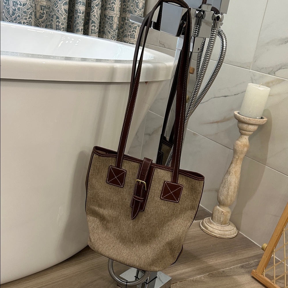 Dooney & Bourke Tan and Brown Tote Bag